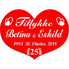 25 r - Hjerte til slvbryllup - Fix og frdig