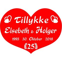 25 r - Hjerte til slvbryllup - Fix og frdig