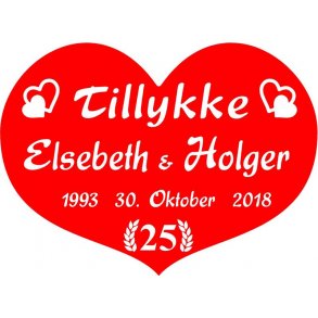 25 r - Hjerte til slvbryllup - Fix og frdig
