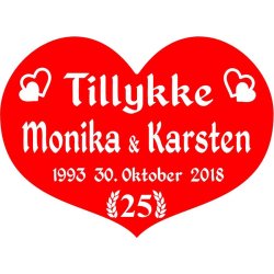 25 r - Hjerte til slvbryllup - Fix og frdig