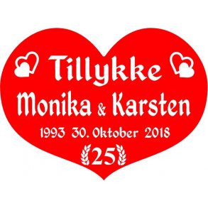 25 r - Hjerte til slvbryllup - Fix og frdig