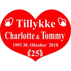 25 r - Hjerte til slvbryllup - Fix og frdig