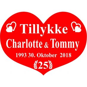 25 r - Hjerte til slvbryllup - Fix og frdig