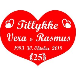 25 r - Hjerte til slvbryllup - Fix og frdig