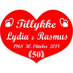 50 r - Hjerte til guldbryllup - Fix og frdig