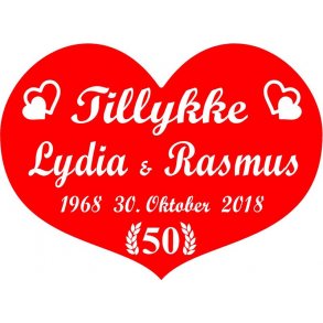50 r - Hjerte til guldbryllup - Fix og frdig