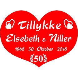 50 r - Hjerte til guldbryllup - Fix og frdig