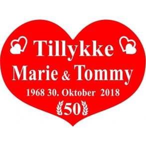 50 r - Hjerte til guldbryllup - Fix og frdig