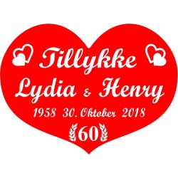 60 &aring;r - Hjerte til diamantbryllup -Fix og f&aelig;rdig
