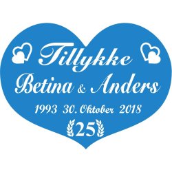 25 r - Hjerte til slvbryllup - Fix og frdig
