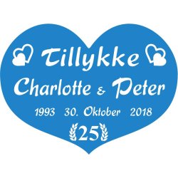 25 r - Hjerte til slvbryllup - Fix og frdig