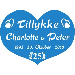 25 r - Hjerte til slvbryllup - Fix og frdig