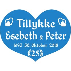 25 r - Hjerte til slvbryllup - Fix og frdig