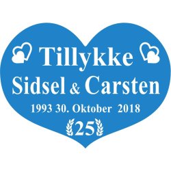 25 r - Hjerte til slvbryllup - Fix og frdig