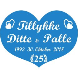 25 r - Hjerte til slvbryllup - Fix og frdig