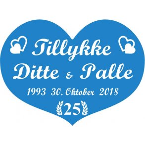 25 r - Hjerte til slvbryllup - Fix og frdig