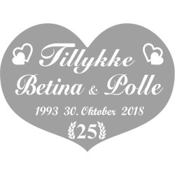 25 r - Hjerte til slvbryllup - Fix og frdig