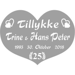25 r - Hjerte til slvbryllup - Fix og frdig