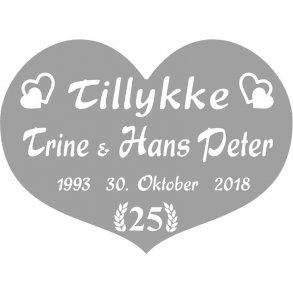 25 r - Hjerte til slvbryllup - Fix og frdig