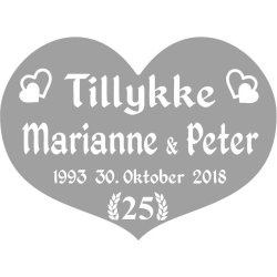25 r - Hjerte til slvbryllup - Fix og frdig
