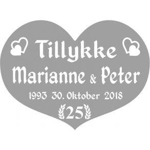 25 r - Hjerte til slvbryllup - Fix og frdig