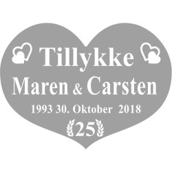 25 r - Hjerte til slvbryllup - Fix og frdig