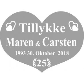 25 r - Hjerte til slvbryllup - Fix og frdig