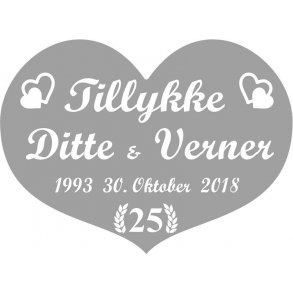 25 r - Hjerte til slvbryllup - Fix og frdig