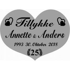 25 r - Hjerte til slvbryllup - Fix og frdig