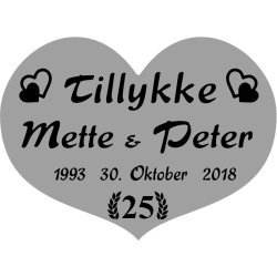 25 r - Hjerte til slvbryllup - Fix og frdig