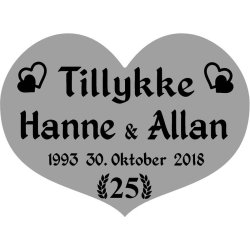 25 r - Hjerte til slvbryllup - Fix og frdig