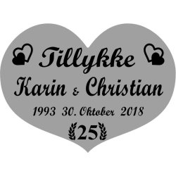 25 r - Hjerte til slvbryllup - Fix og frdig