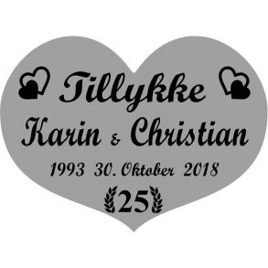 25 r - Hjerte til slvbryllup - Fix og frdig
