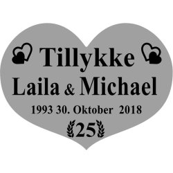 25 r - Hjerte til slvbryllup - Fix og frdig