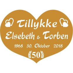 50 r - Hjerte til guldbryllup - Fix og frdig