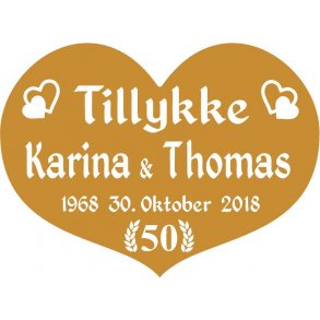 50 r - Hjerte til guldbryllup - Fix og frdig