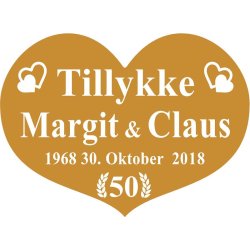 50 r - Hjerte til guldbryllup - Fix og frdig