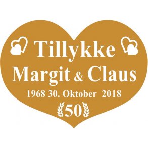 50 r - Hjerte til guldbryllup - Fix og frdig