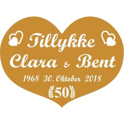 50 r - Hjerte til guldbryllup - Fix og frdig