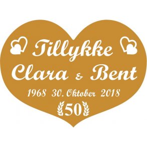 50 r - Hjerte til guldbryllup - Fix og frdig