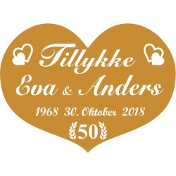 50 r - Hjerte til guldbryllup - Fix og frdig