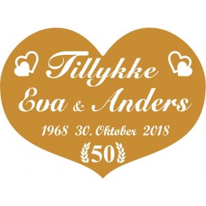 50 r - Hjerte til guldbryllup - Fix og frdig