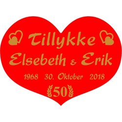 50 r - Hjerte til guldbryllup - Fix og frdig