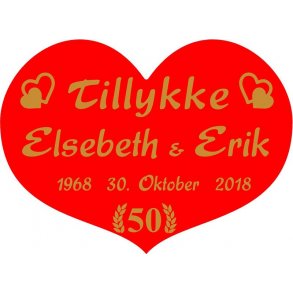 50 r - Hjerte til guldbryllup - Fix og frdig