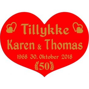 50 r - Hjerte til guldbryllup - Fix og frdig