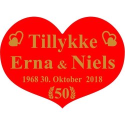 50 r - Hjerte til guldbryllup - Fix og frdig