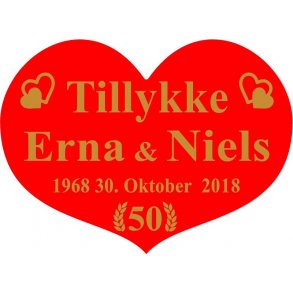 50 r - Hjerte til guldbryllup - Fix og frdig