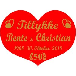 50 r - Hjerte til guldbryllup - Fix og frdig