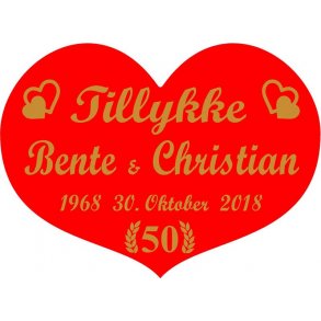 50 r - Hjerte til guldbryllup - Fix og frdig