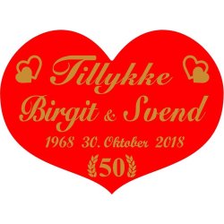 50 r - Hjerte til guldbryllup - Fix og frdig